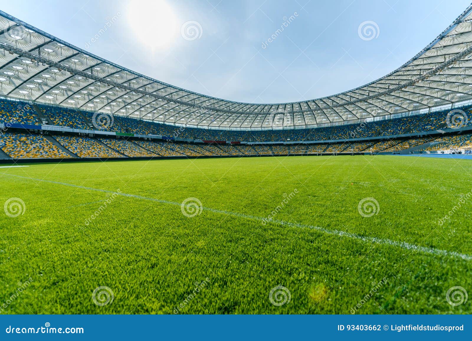 Soccer Field Stadium and Stadium Seats Stock Photo Image of sport