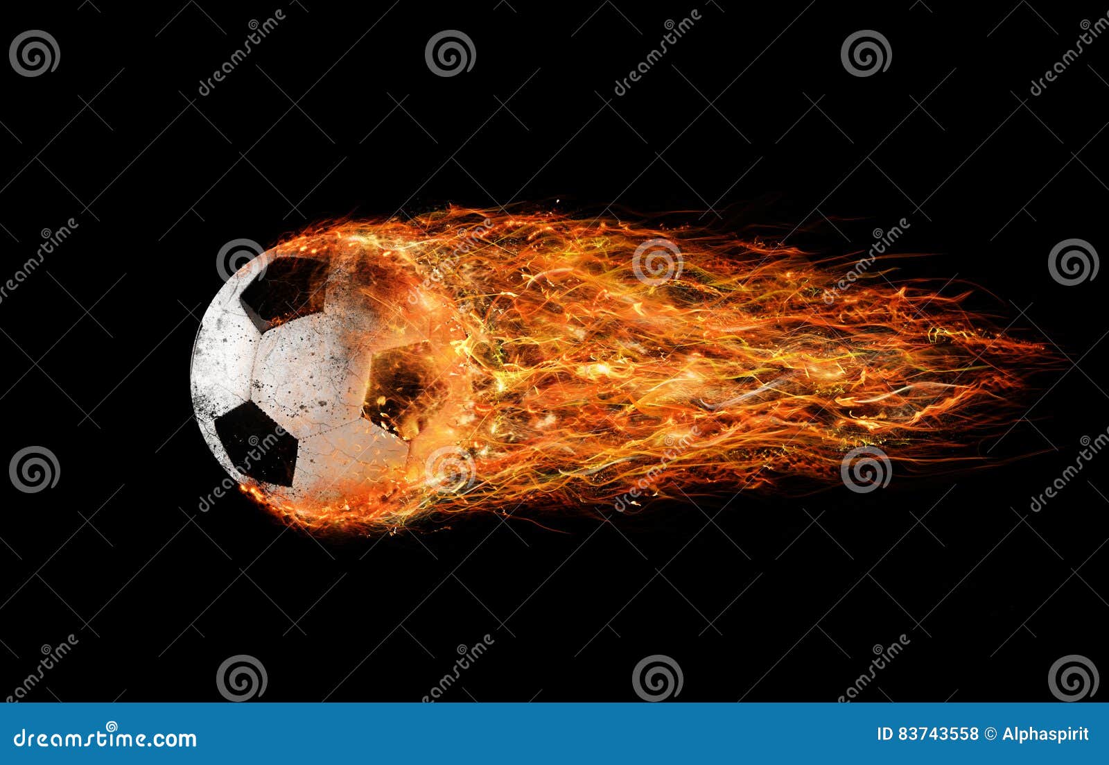 Soccer fireball stock photo. Image of magic, athletic 83743558