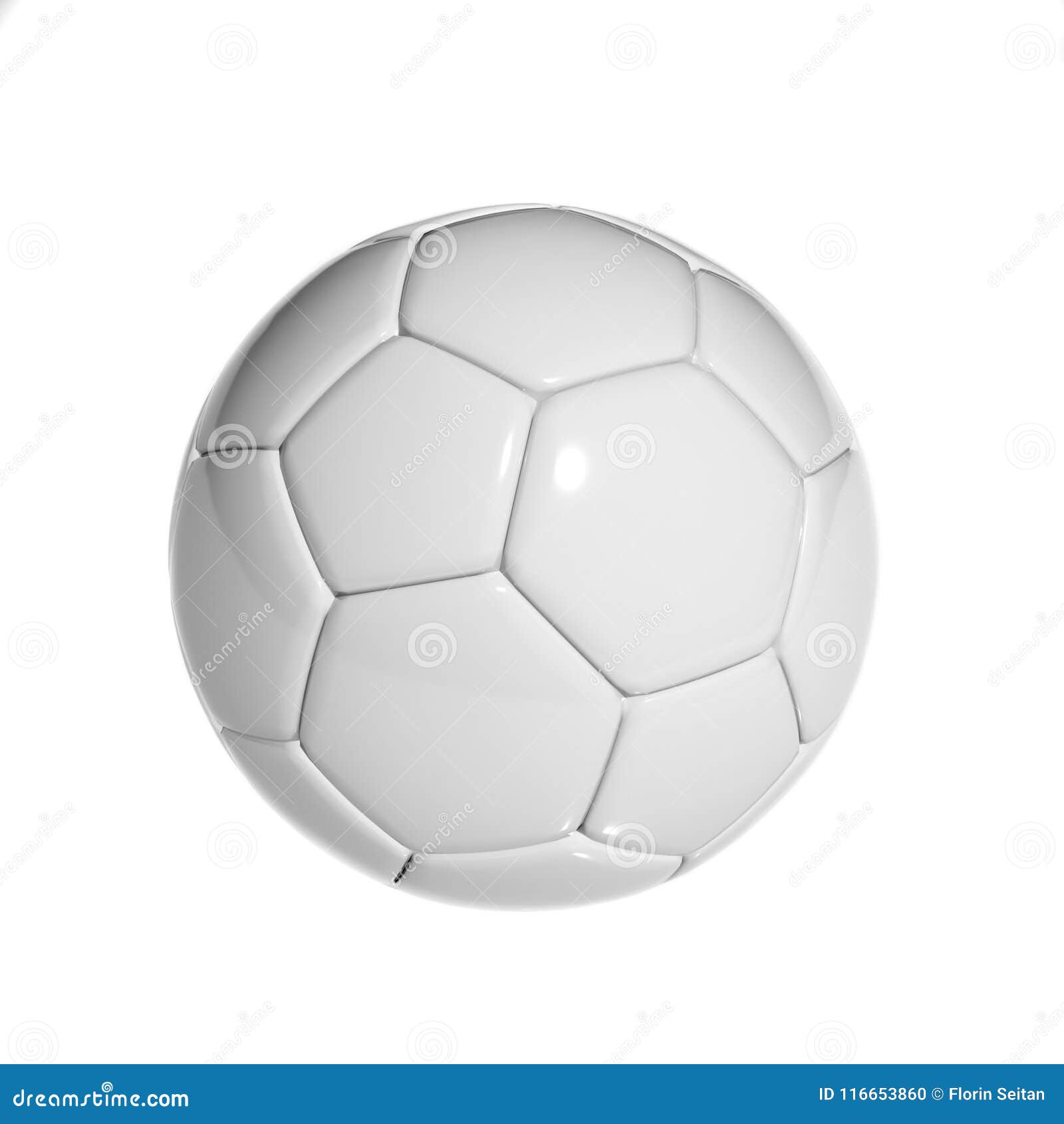 Soccer/football Ball Isolated on White Background, 3d Rendering Stock ...