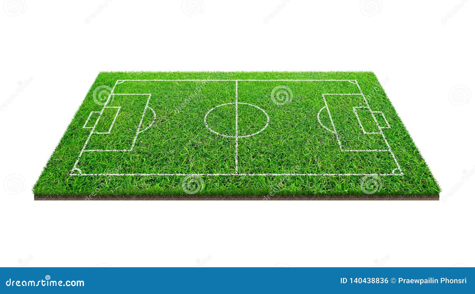 Soccer Football Field Isolated on White Background with Clipping Path.  Soccer Stadium Background with Line Pattern and of Green Stock Photo -  Image of sport, side: 140438836