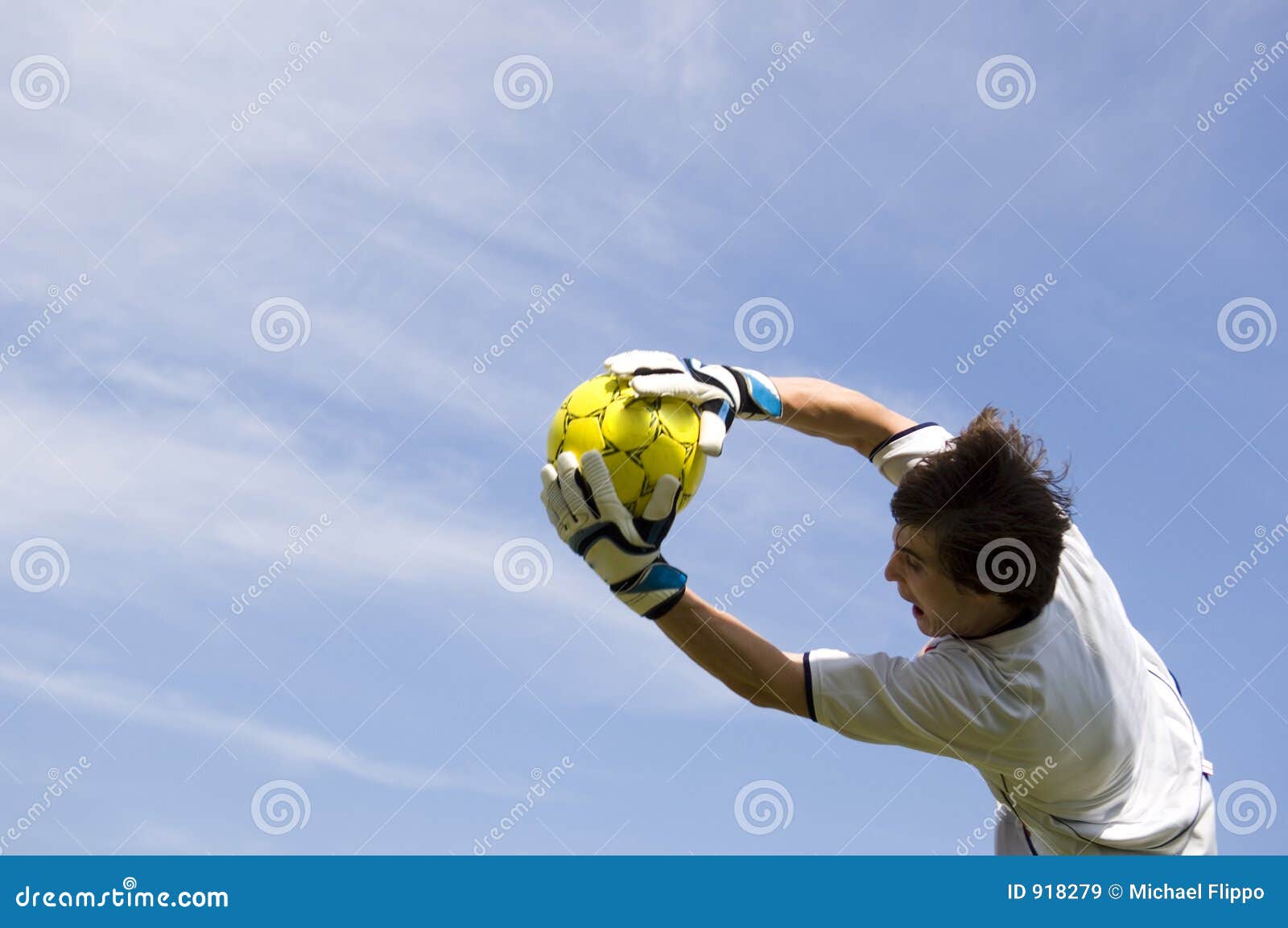 soccer - football goal keeper making save