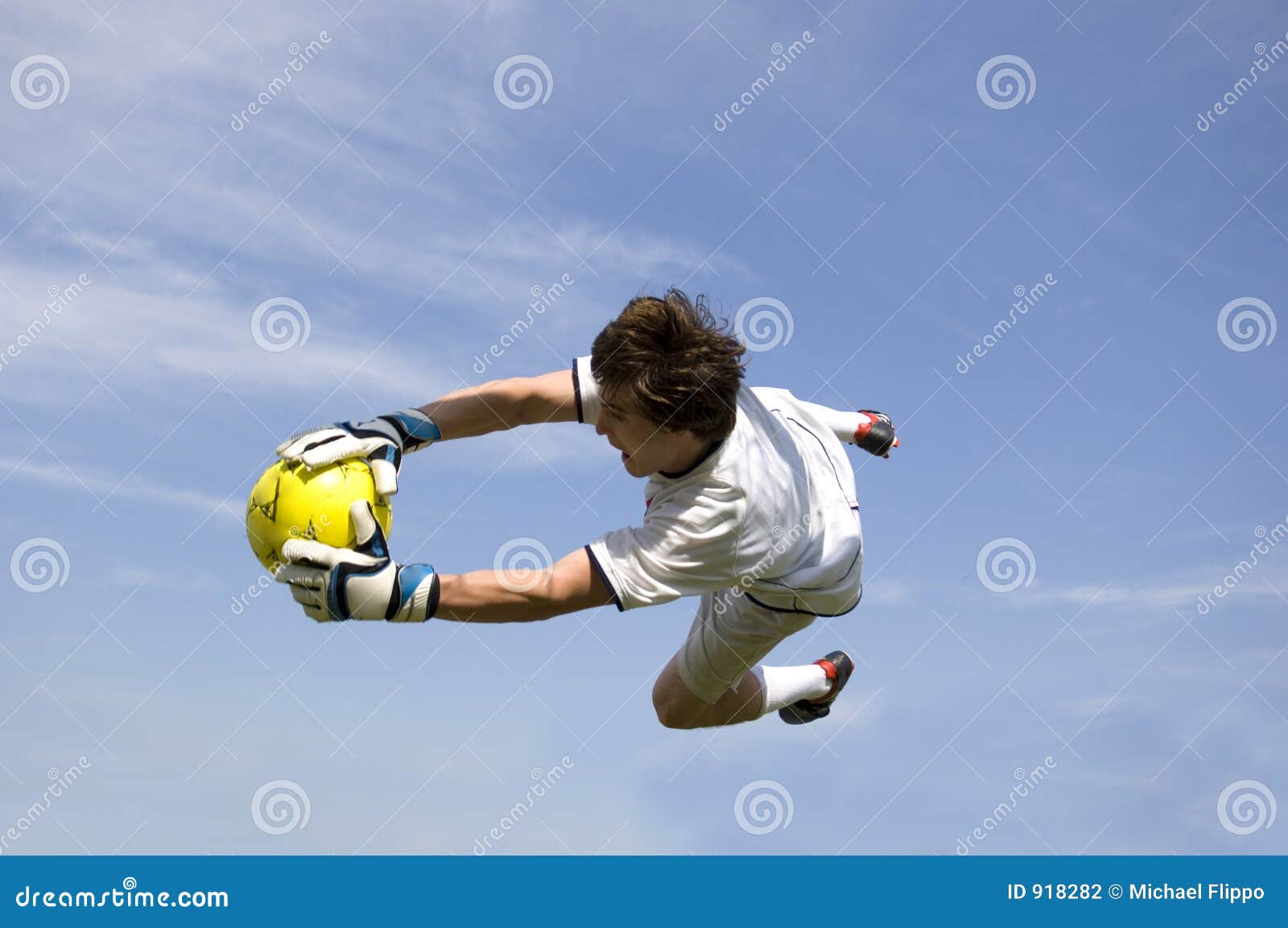 soccer - football goal keeper making save