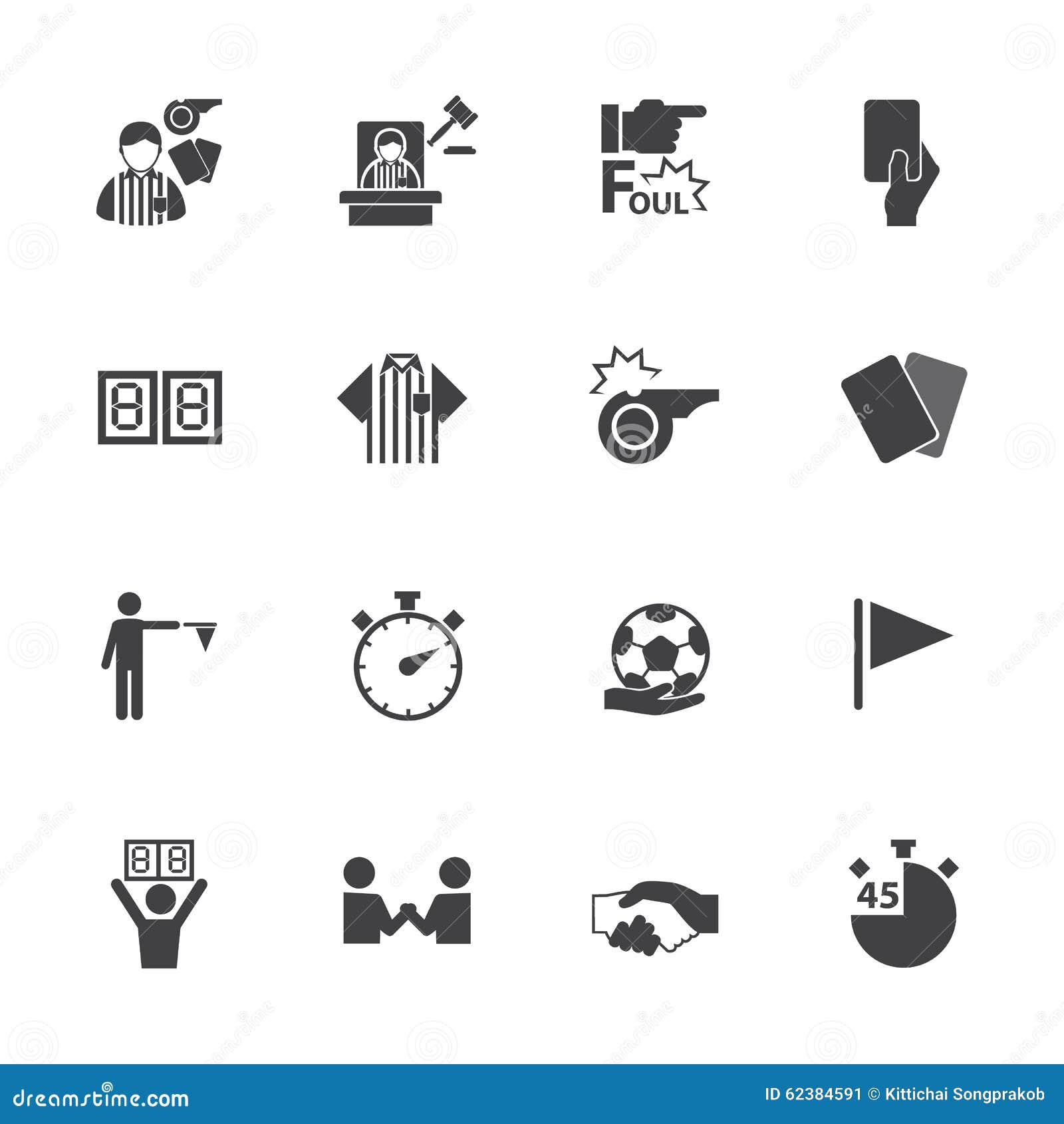 Soccer, Football icons set stock vector. Illustration of coach 62384591