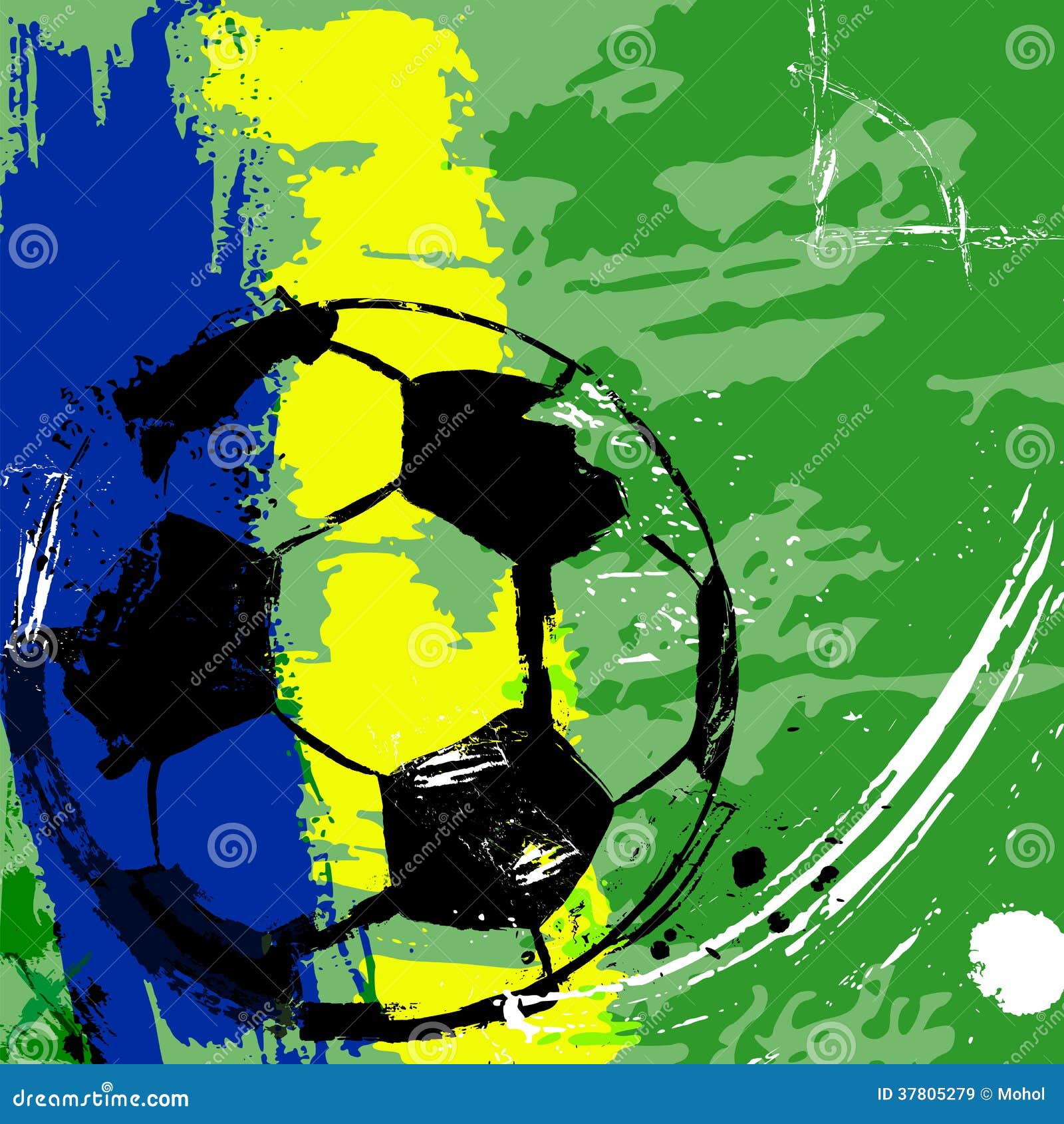 Brazil Soccer Ball With Flag Background - Walls Zee Brazil Soccer Ball With Flag Background - Walls Zee