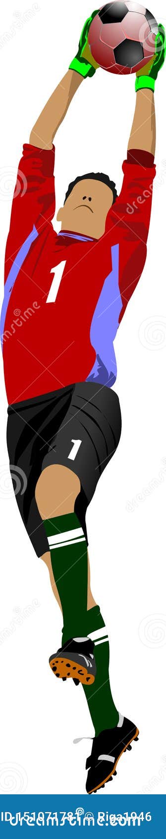 Soccer Football Player. Goalkeeper. Stock Vector - Illustration of ...