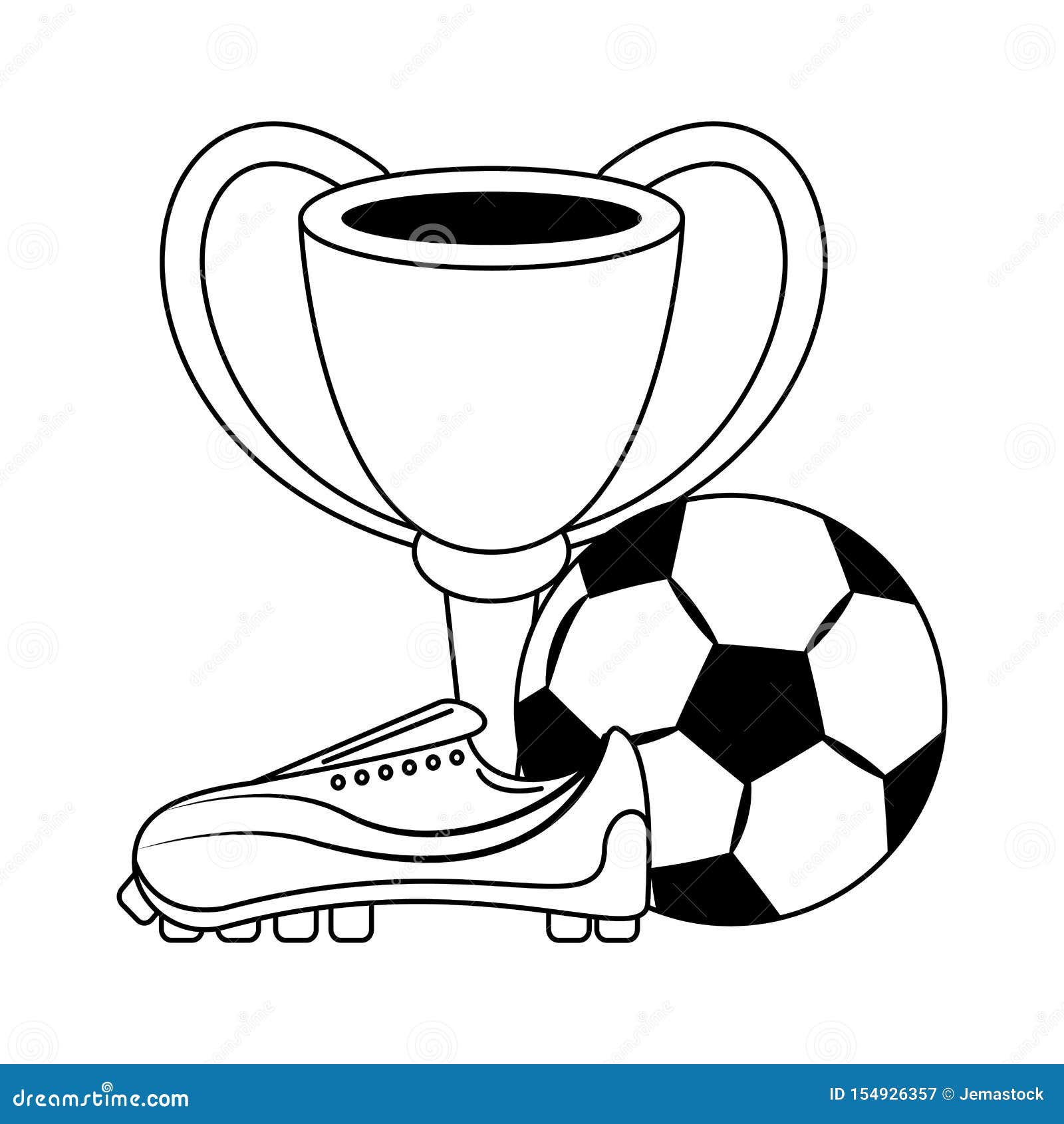 Soccer Football Sport Game Cartoon in Black and White Stock Vector -  Illustration of football, boot: 154926357