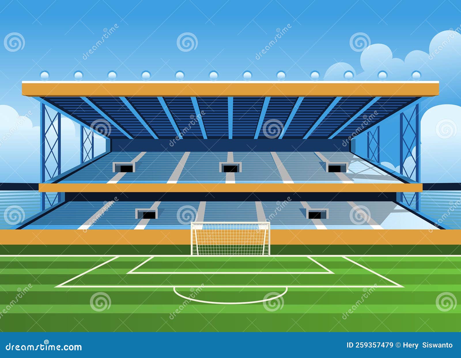 Soccer Football Stadium Tribune Stock Vector - Illustration of