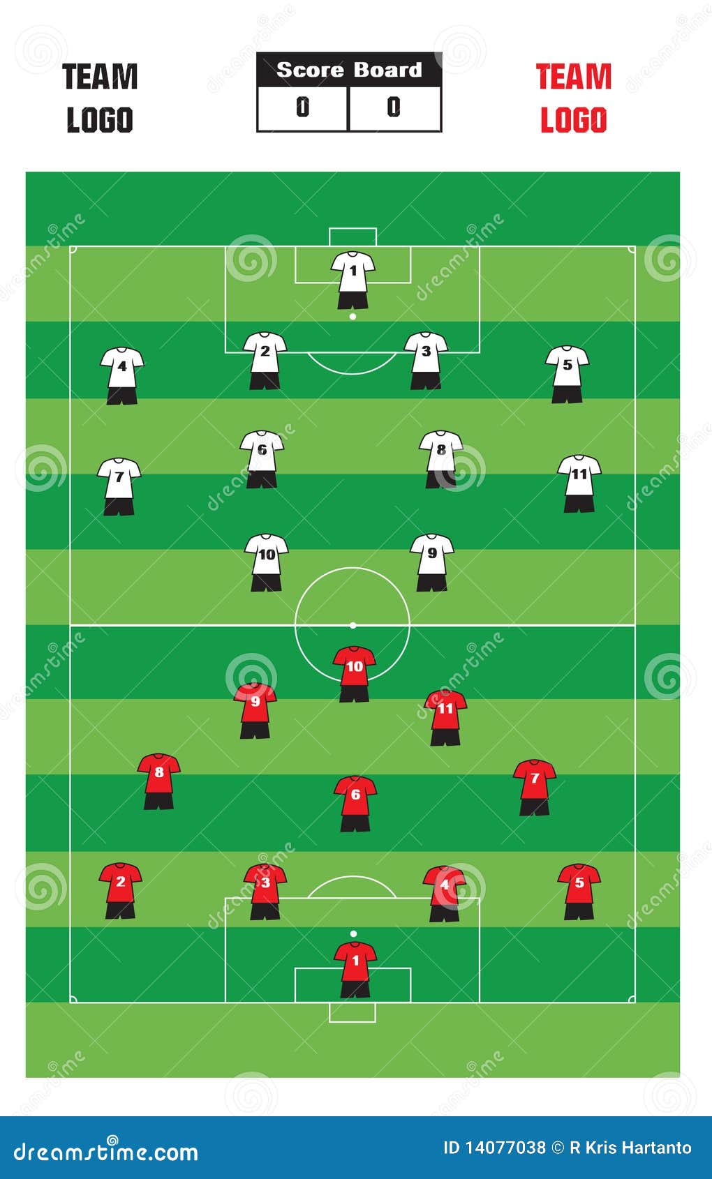 Soccer Formation Royalty Free Stock Photos Image 14077038