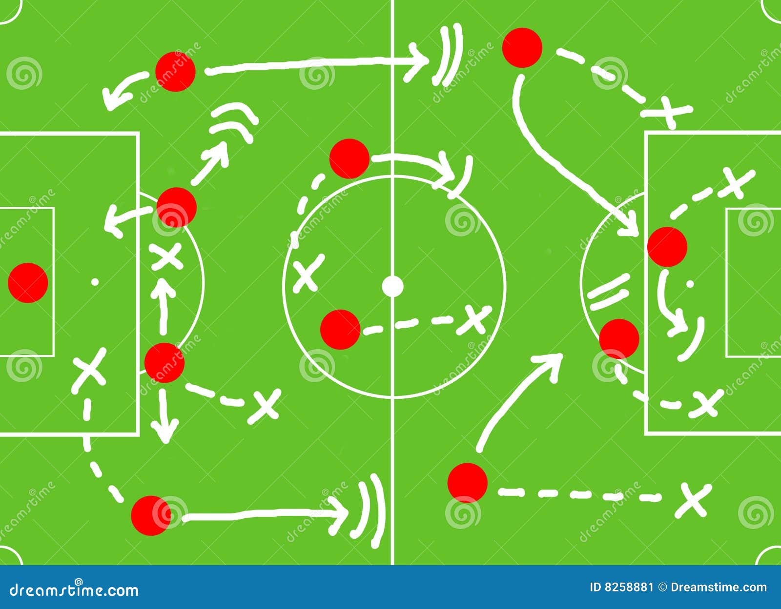 Soccer game action plan stock illustration. Illustration of plans - 8258881