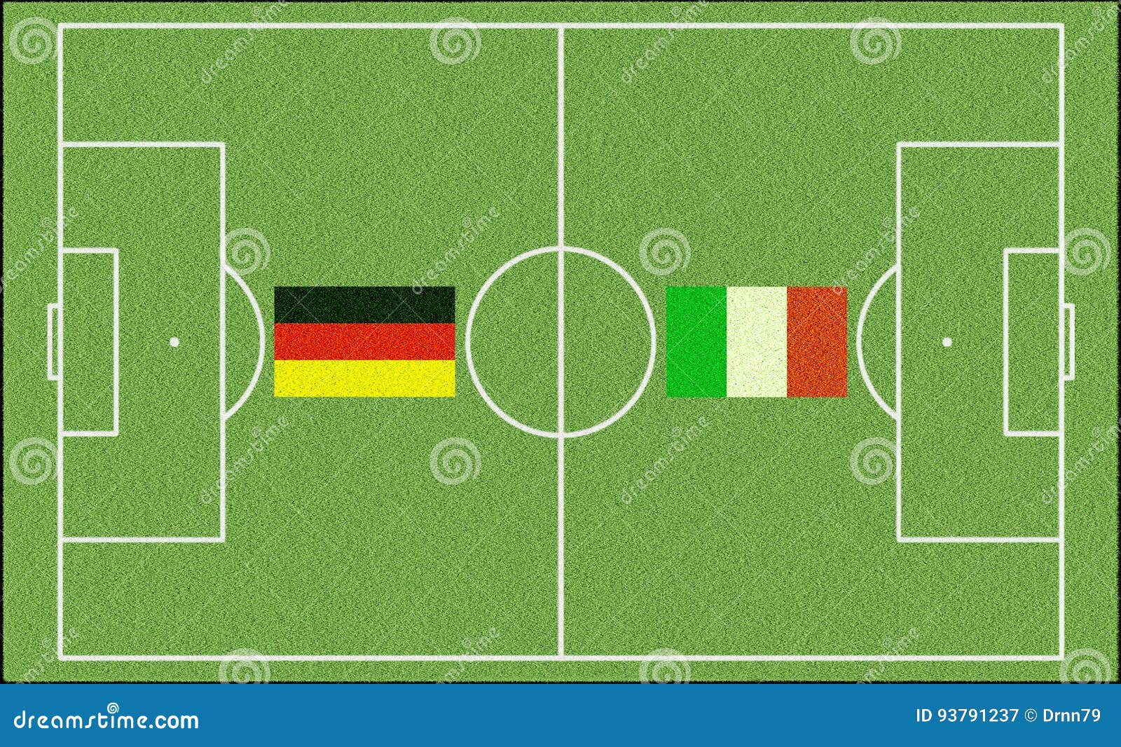 Soccer game Germany Italy stock illustration. Illustration of germany