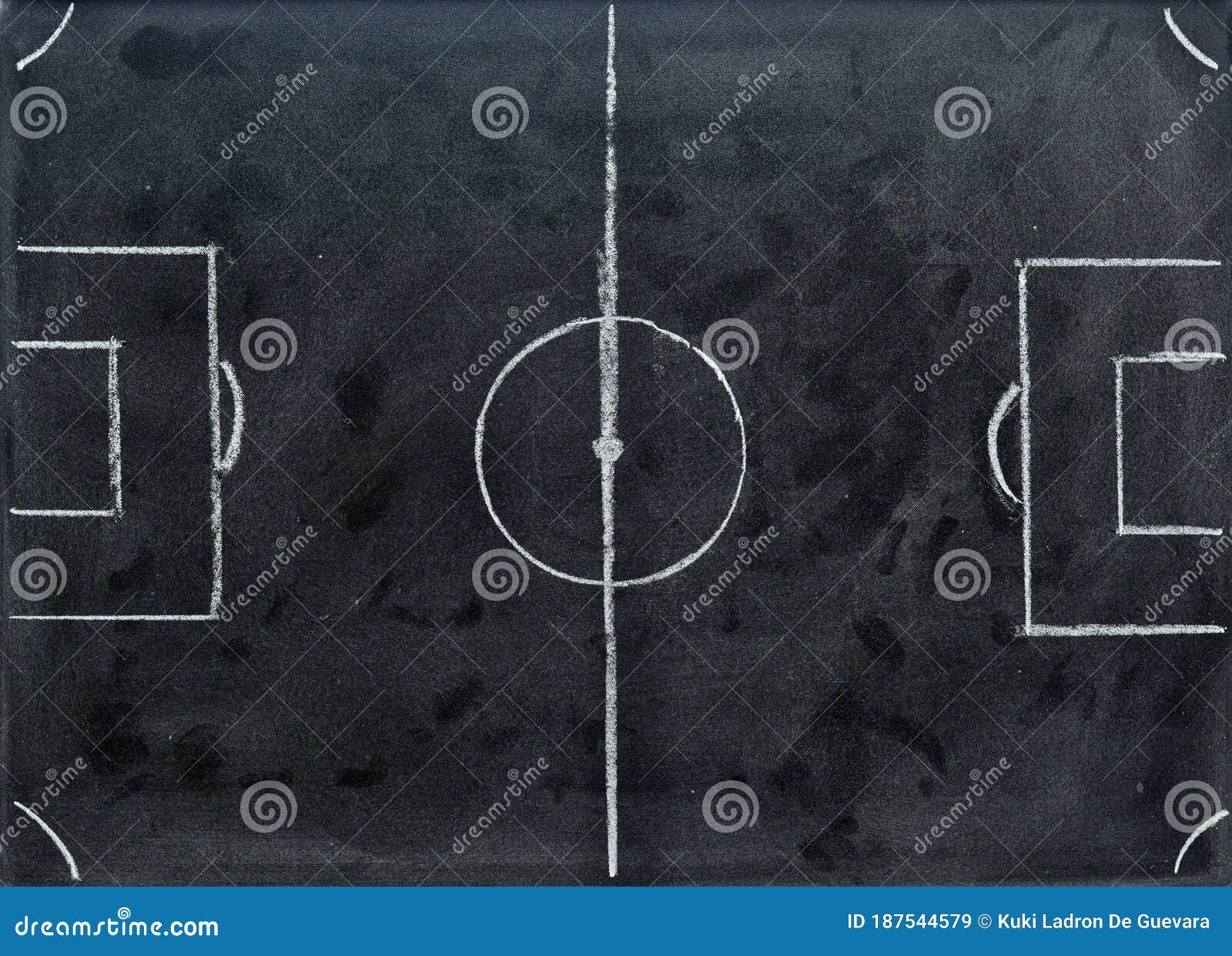 soccer game plan on a blackboard