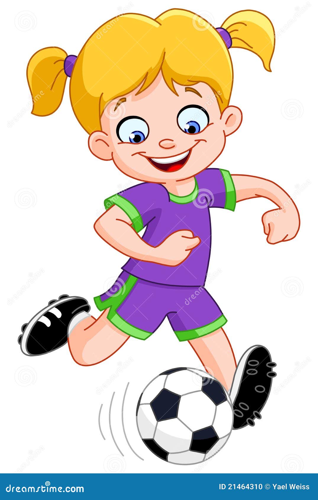 soccer girl cartoon clip art