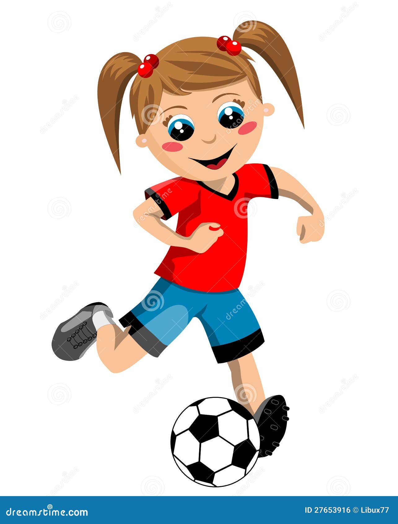 soccer girl cartoon clip art