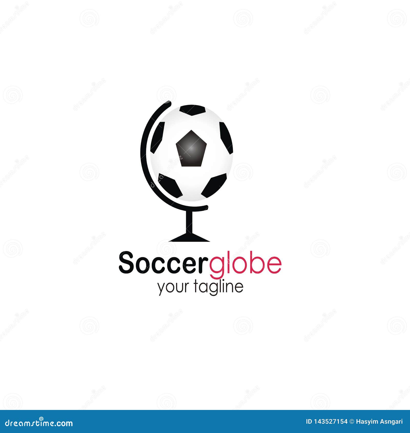 Soccer Globe Logo Design Vector Stock Illustration - Illustration of ...