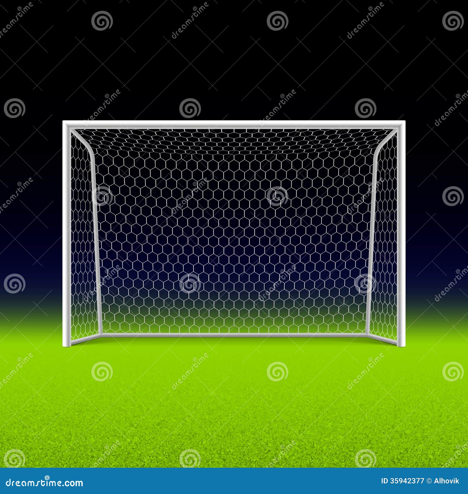 Soccer Goal Clipart. Ball In Goal Vector Clipart. Soccer Isolated