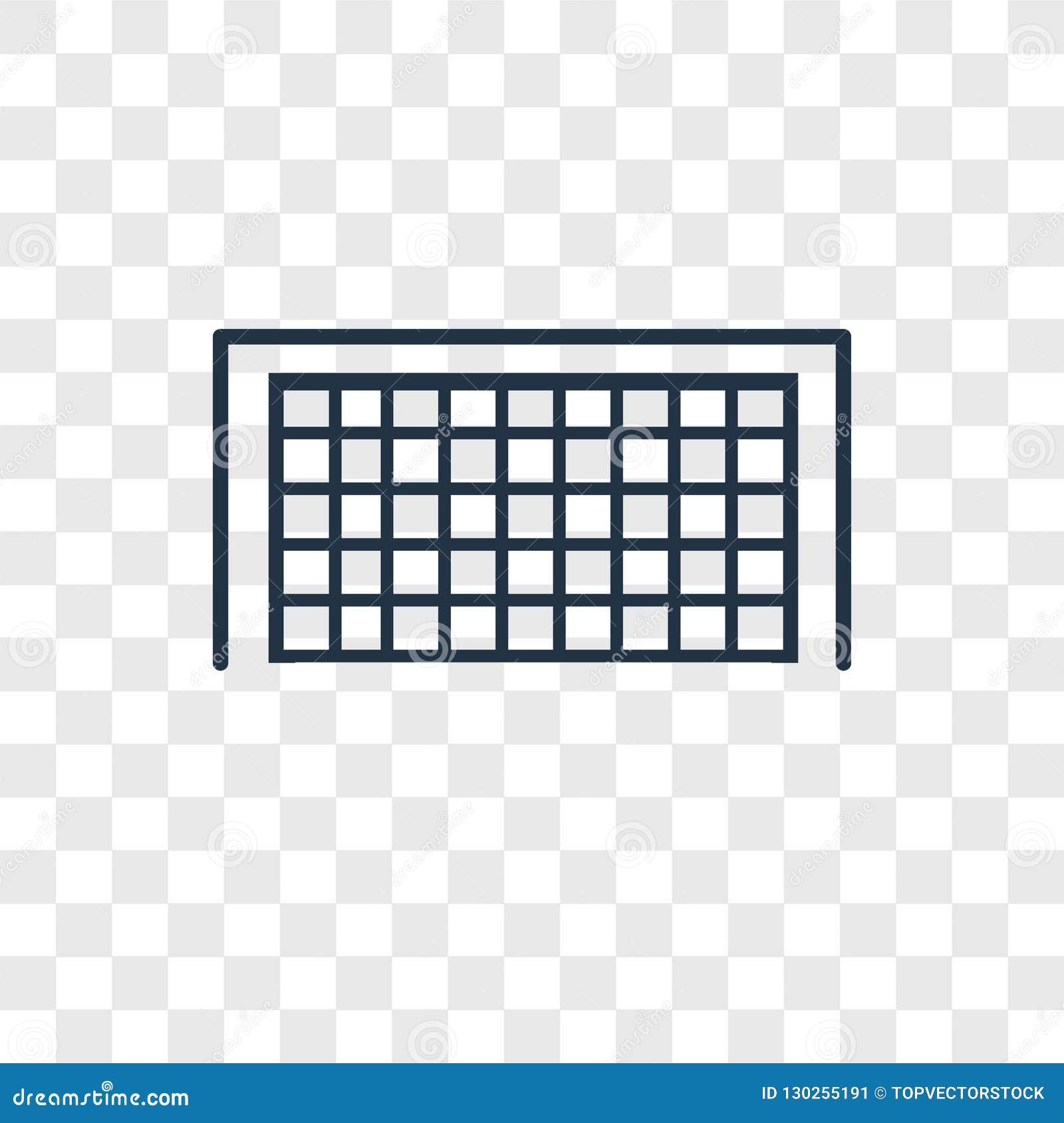 Soccer Goal Concept Vector Linear Icon Isolated on Transparent B Stock
