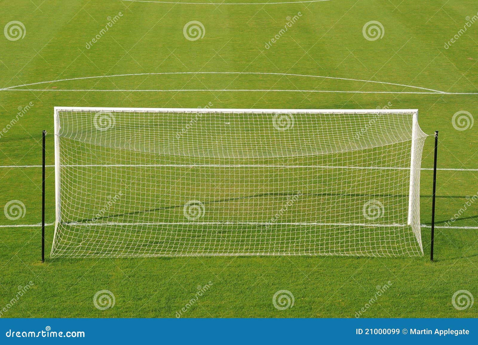 Soccer goal on field stock image. Image of nature, lines 21000099