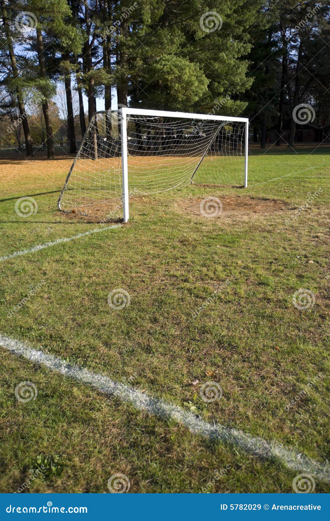 Soccer Goal and Field stock image. Image of sport, line 5782029