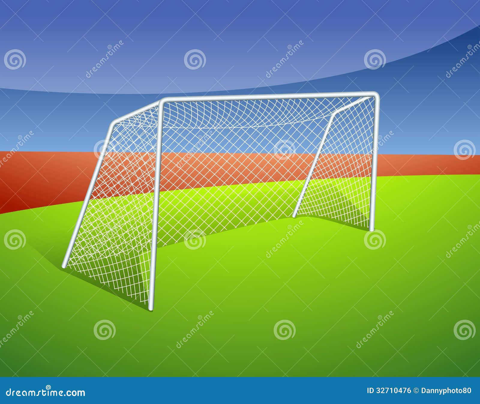 A soccer goal stock vector. Illustration of artwork, artistic 32710476