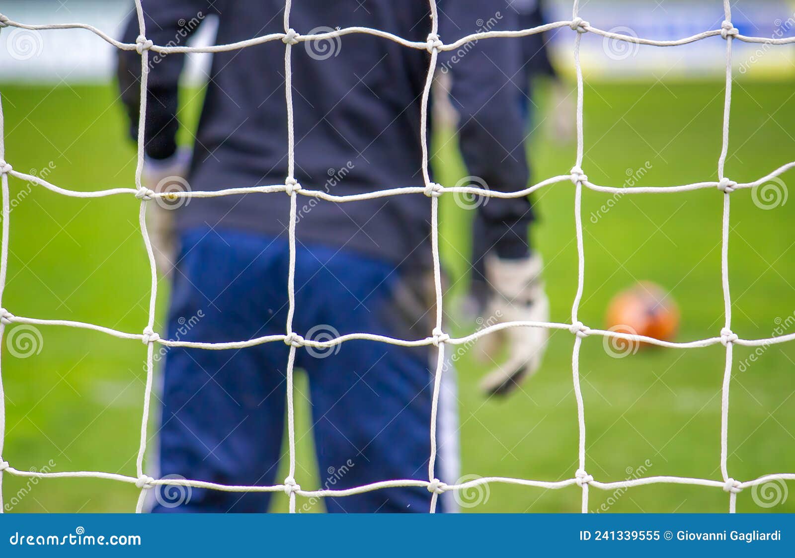 Soccer Goalkeeper Ready To Catch the Ball Stock Image Image of kick