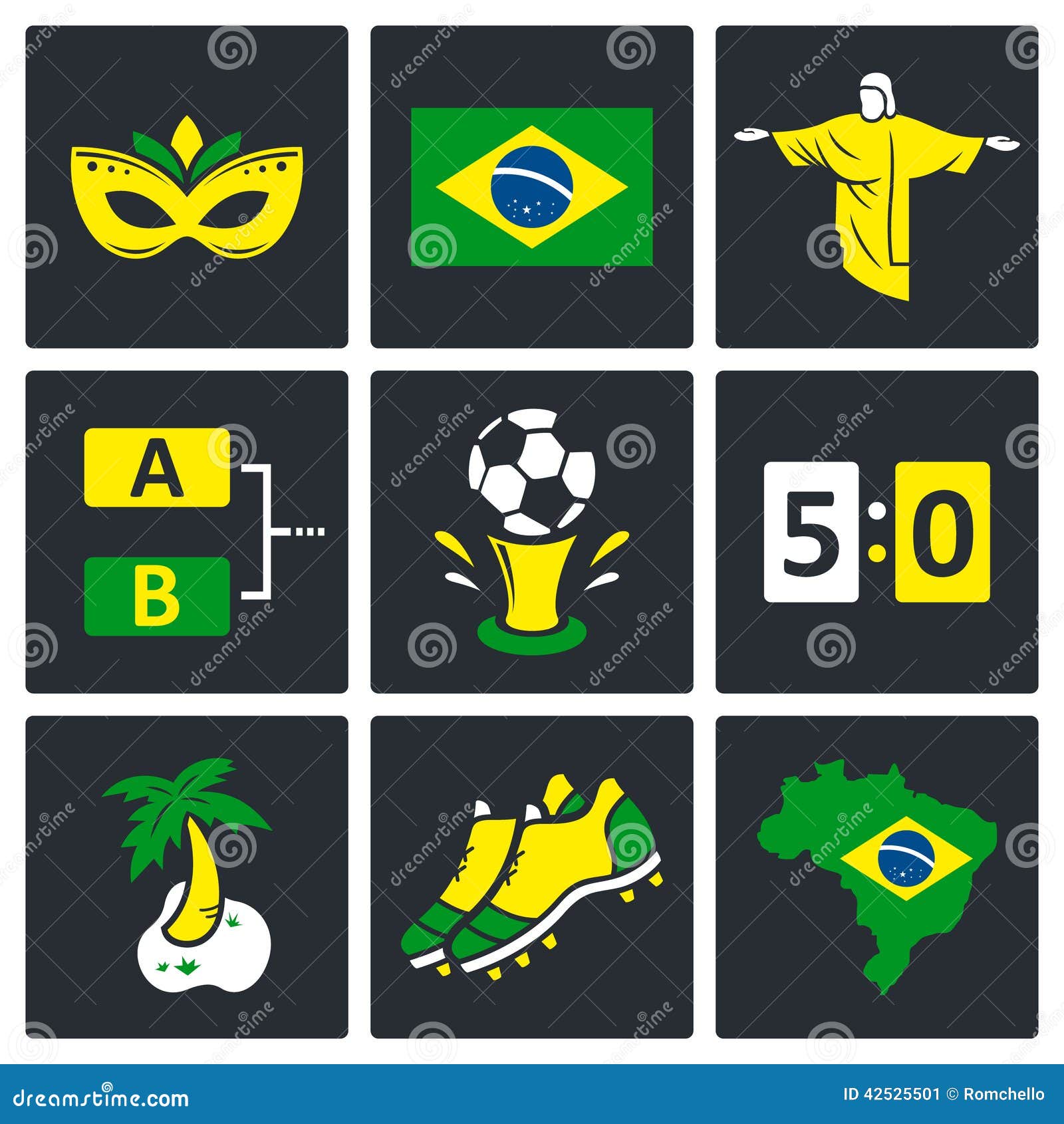 Soccer Icons set stock illustration. Illustration of match 42525501