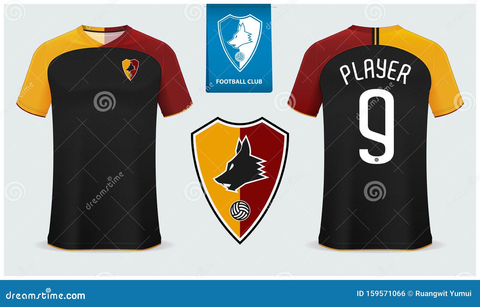 red and yellow soccer jersey