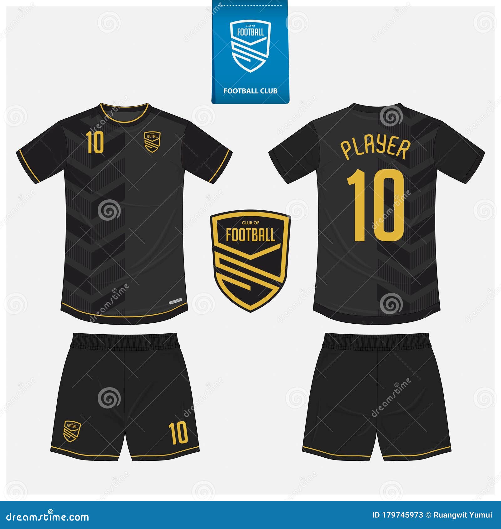 Download Soccer Jersey Or Football Kit Mockup Template Design For Sport Club. Football T-shirt Sport Mock ...