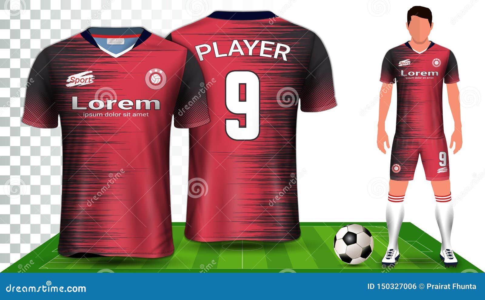 Download Soccer Jersey And Football Kit Presentation Mockup Template, Front And Back View Including ...