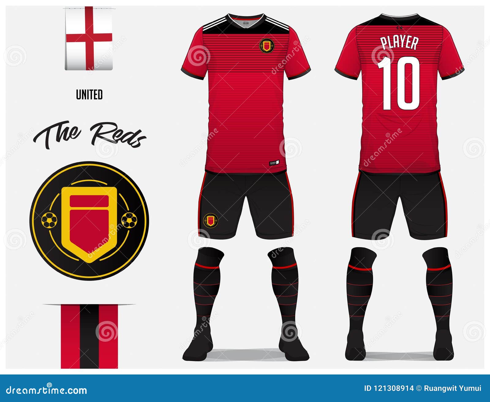 plain red football jersey