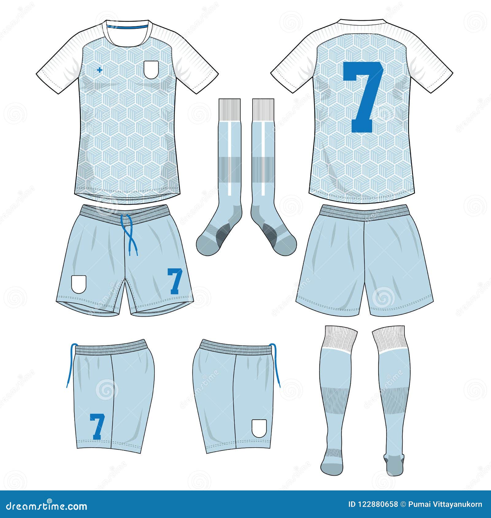 Soccer Jersey Or Football Kit, Short, Sock Template For Sport Club