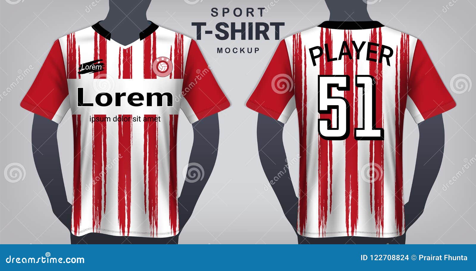Download Soccer Jersey And Sport T-Shirt Mockup Template, Realistic ...