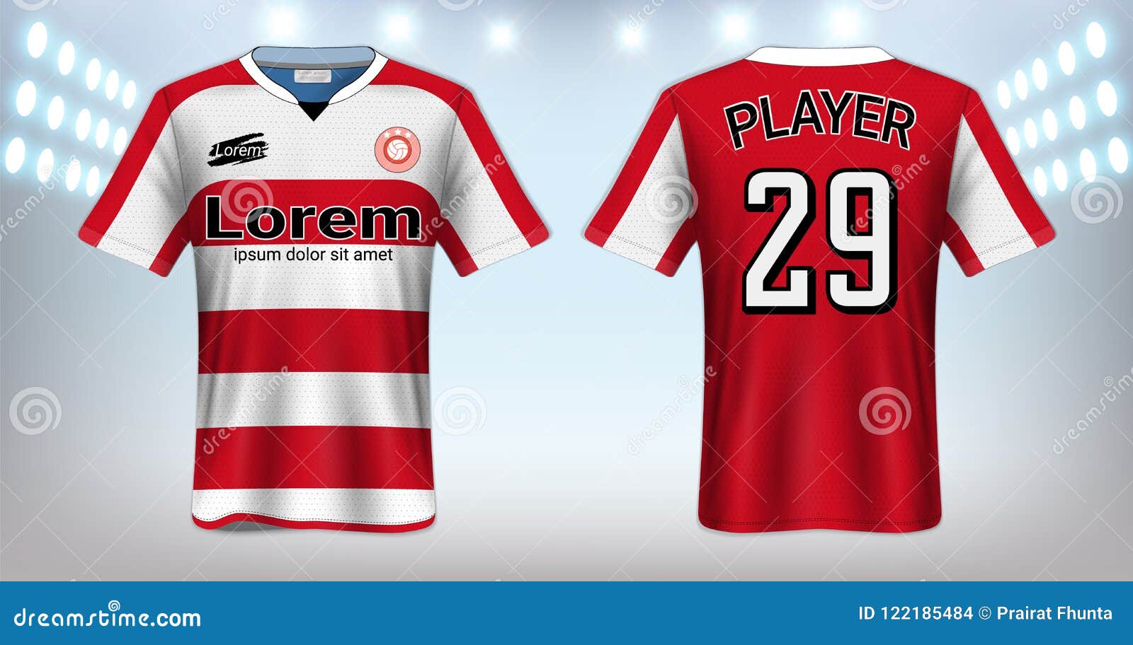 Download Soccer Jersey And Sport T-Shirt Mockup Template, Realistic ...