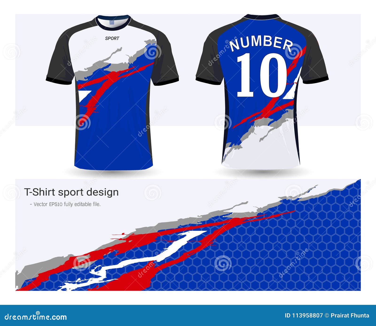 Soccer Jersey Template For Football Club Or Sportswear Uniforms Front And  Back Shots Available Ready For Customization Logo And Name Easily To Change  Colors And Lettering Styles In Your Team Stock Illustration 