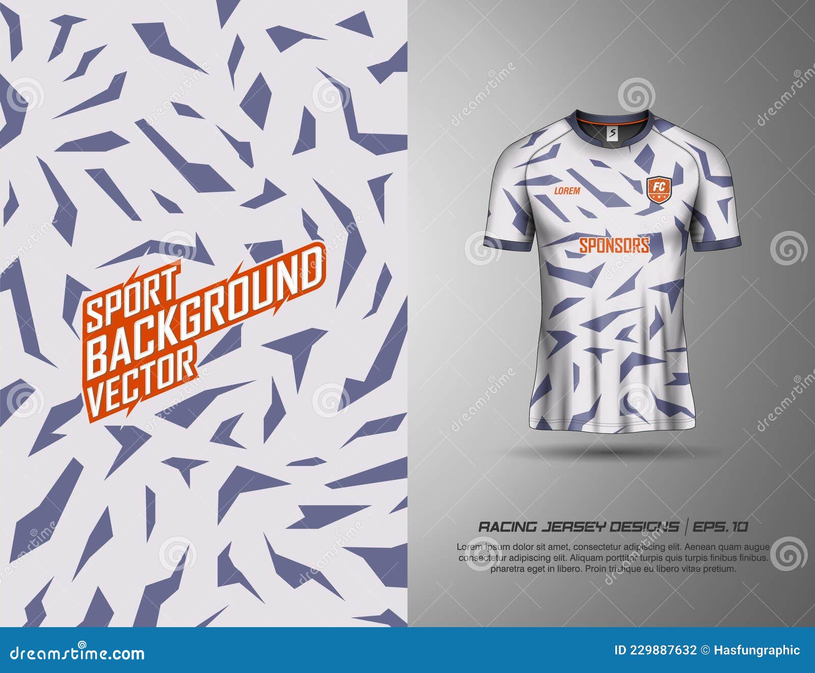 Premium Vector  Orange gray racing jersey design