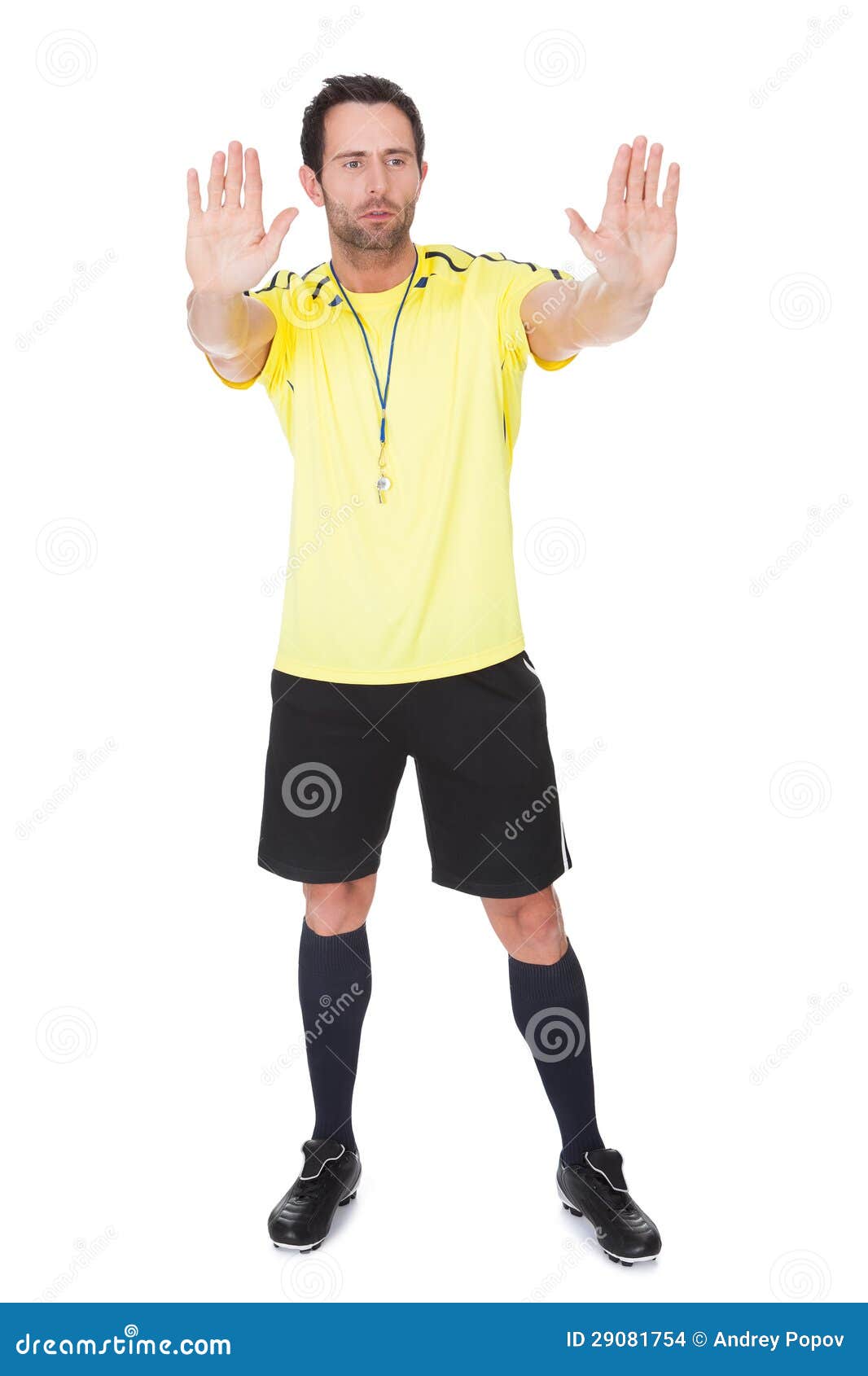 Soccer Judge Whistling Stock Images Image 29081754