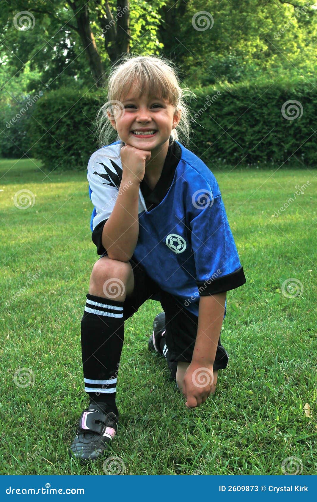 Soccer kid portrait stock image. Image of cute, pretty 2609873