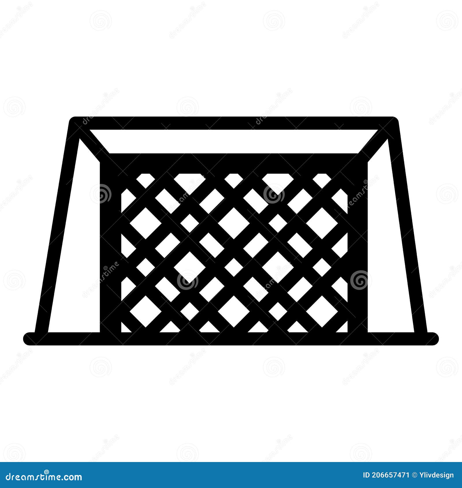 Soccer Net Icon, Outline Style Stock Illustration Illustration of