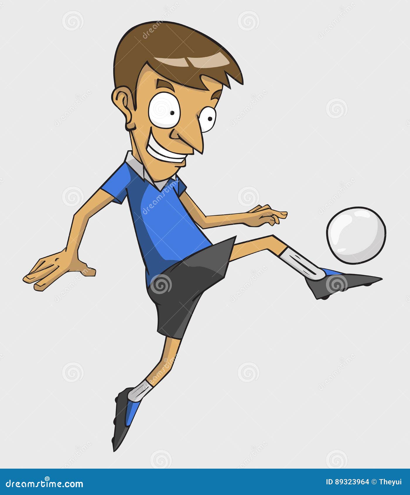 Soccer Player Action Kick the Ball Stock Vector - Illustration of ...