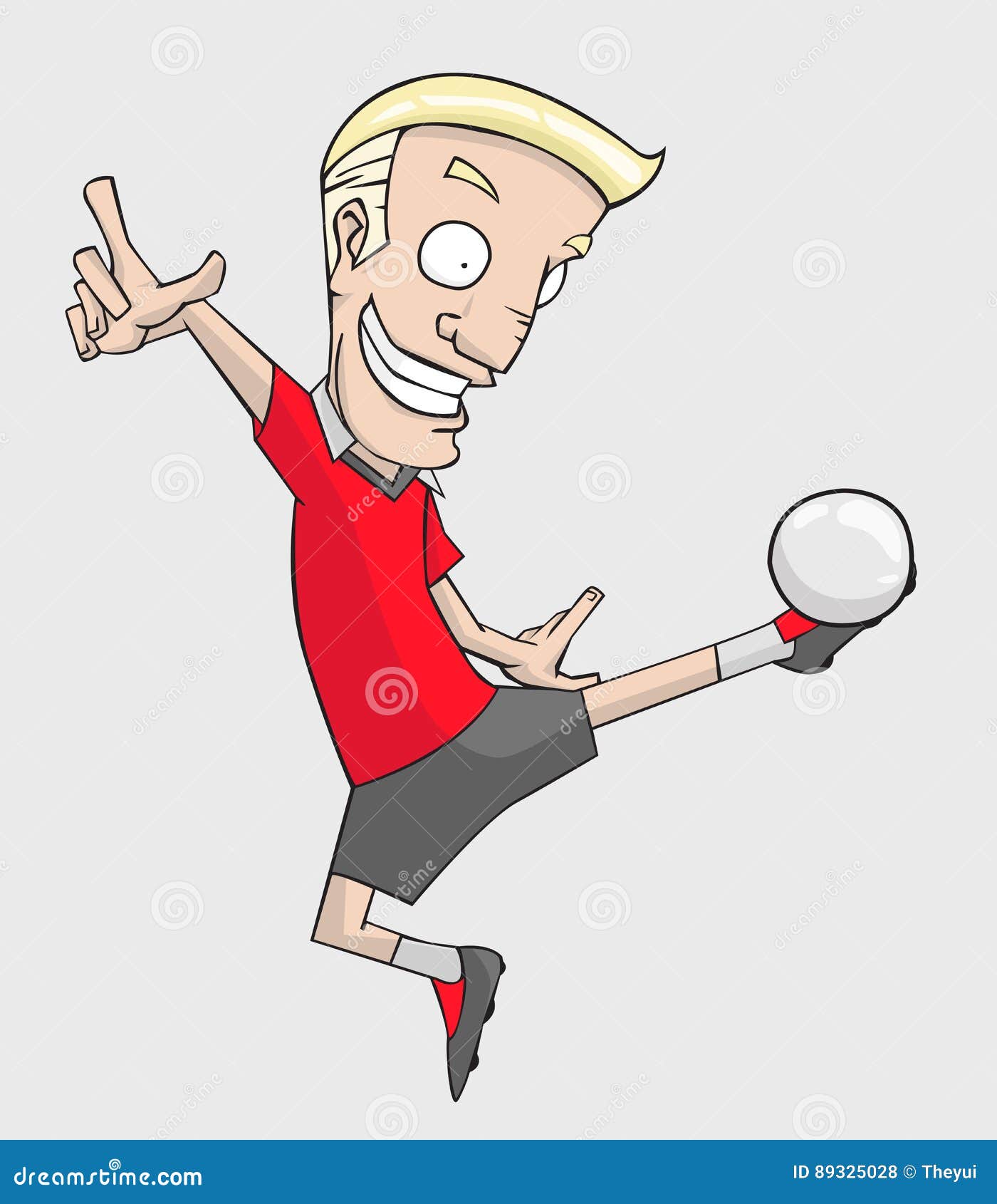 Soccer Player Action Kick the Ball Stock Vector Illustration of training, game 89325028