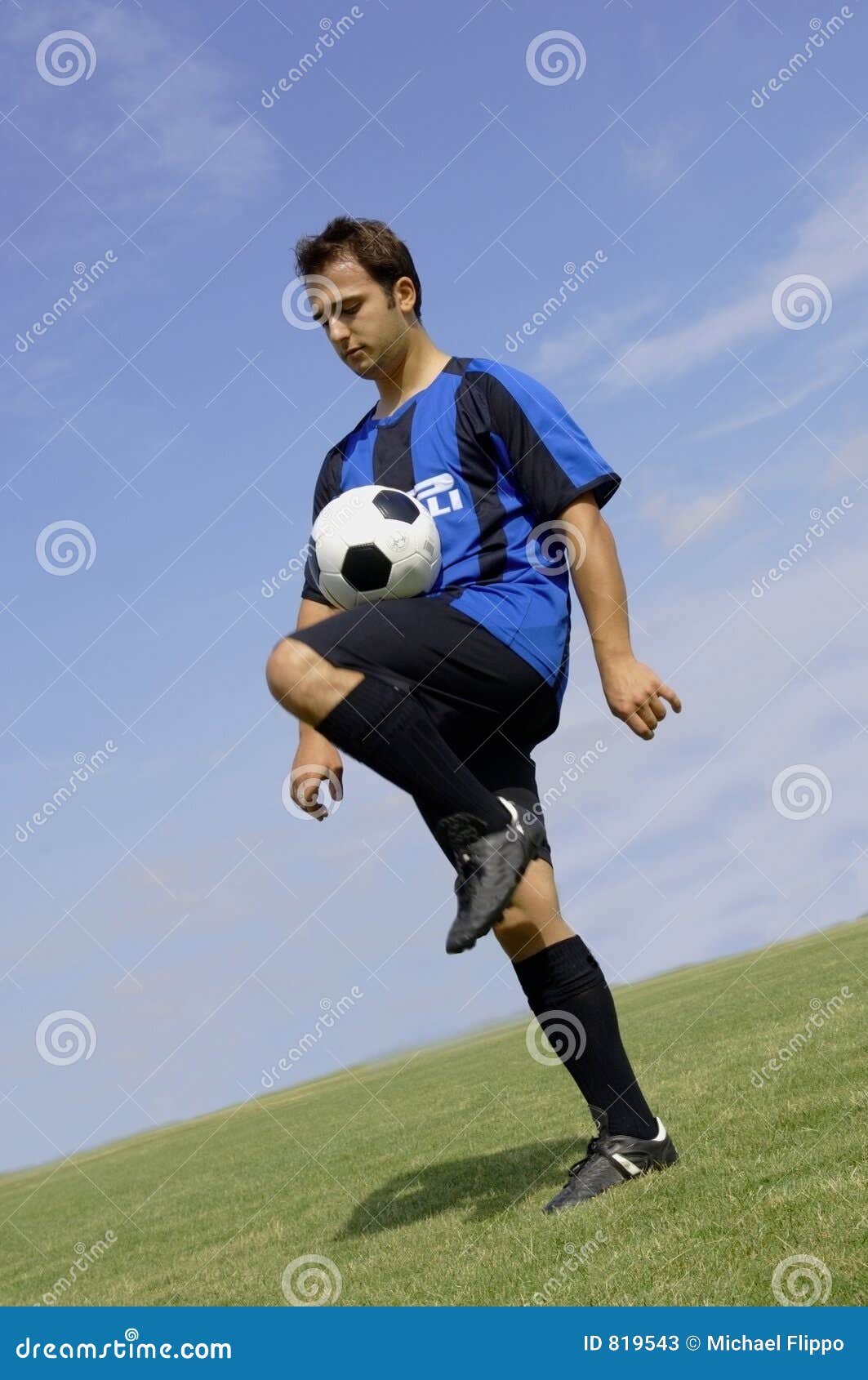 Soccer Player Juggling stock image. Image of competition 819543
