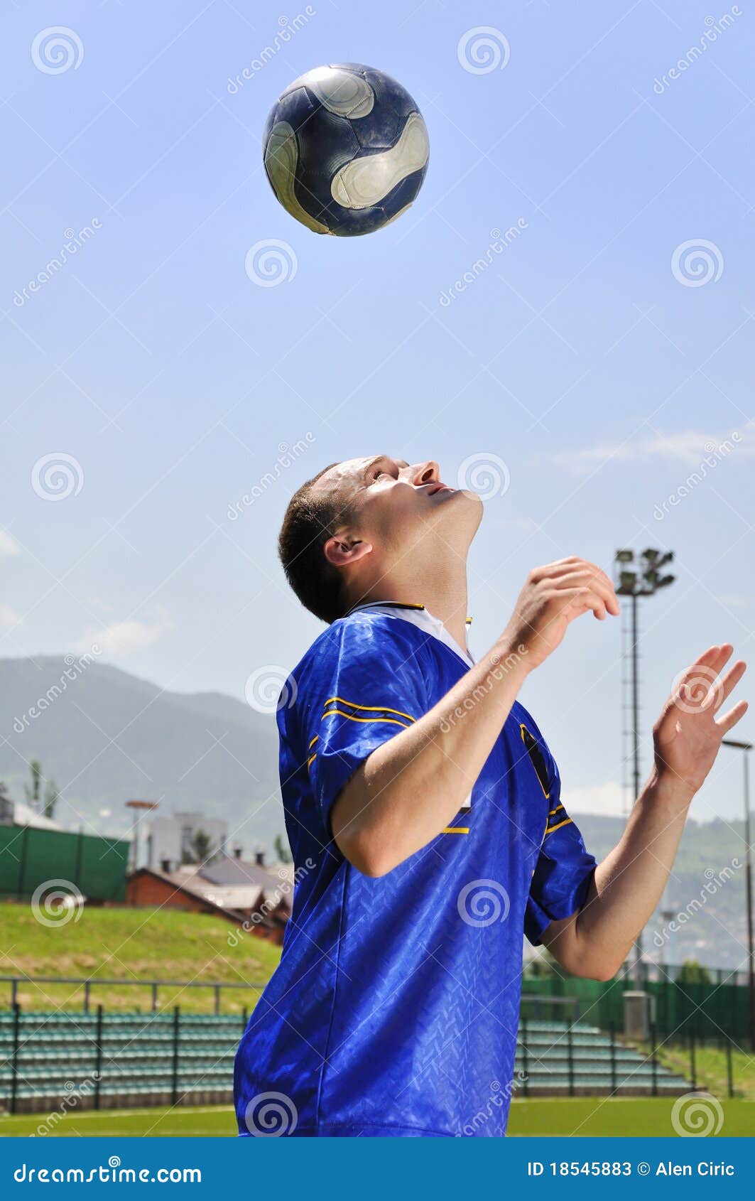 Soccer Player Juggling Ball Stock Image Image of success, game 18545883