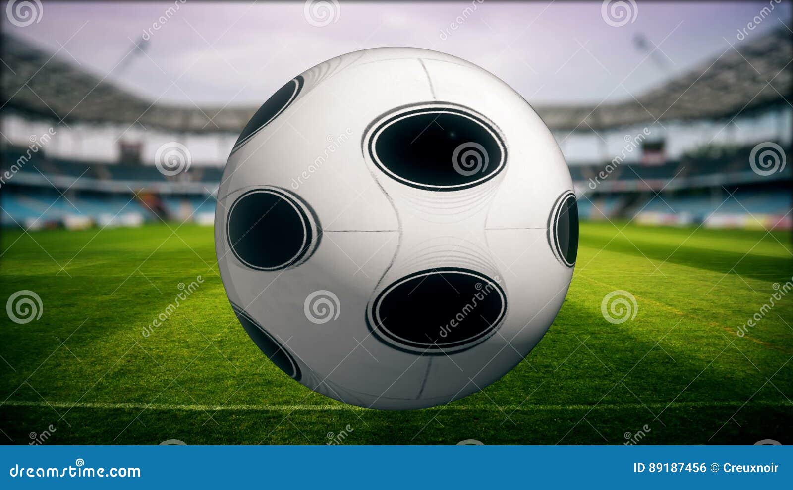 Soccer Player Kicking Ball in Stadium - TV Show Intro Stock Footage