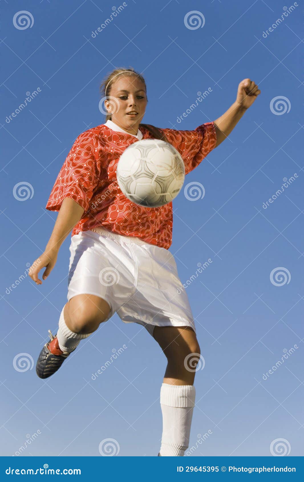 Soccer Player Kicking Football Stock Image Image of practicing, latin