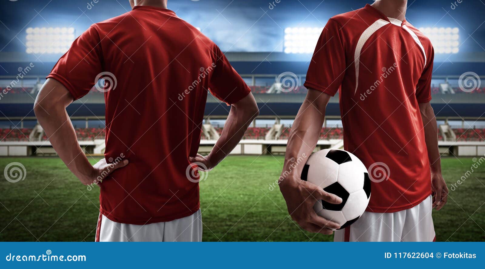 Soccer Player Uniforms on the Field Stock Photo Image of ball, foot