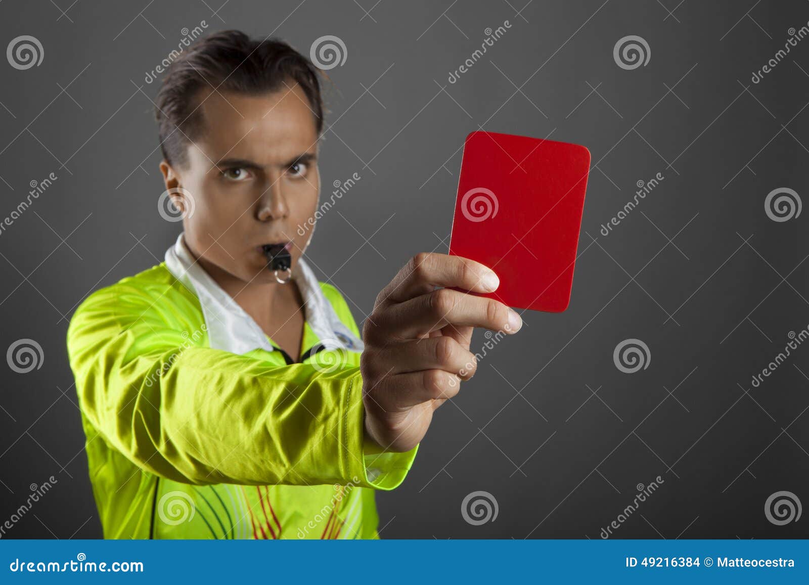 Soccer Referee Showing the Red Card Stock Photo Image of fitness
