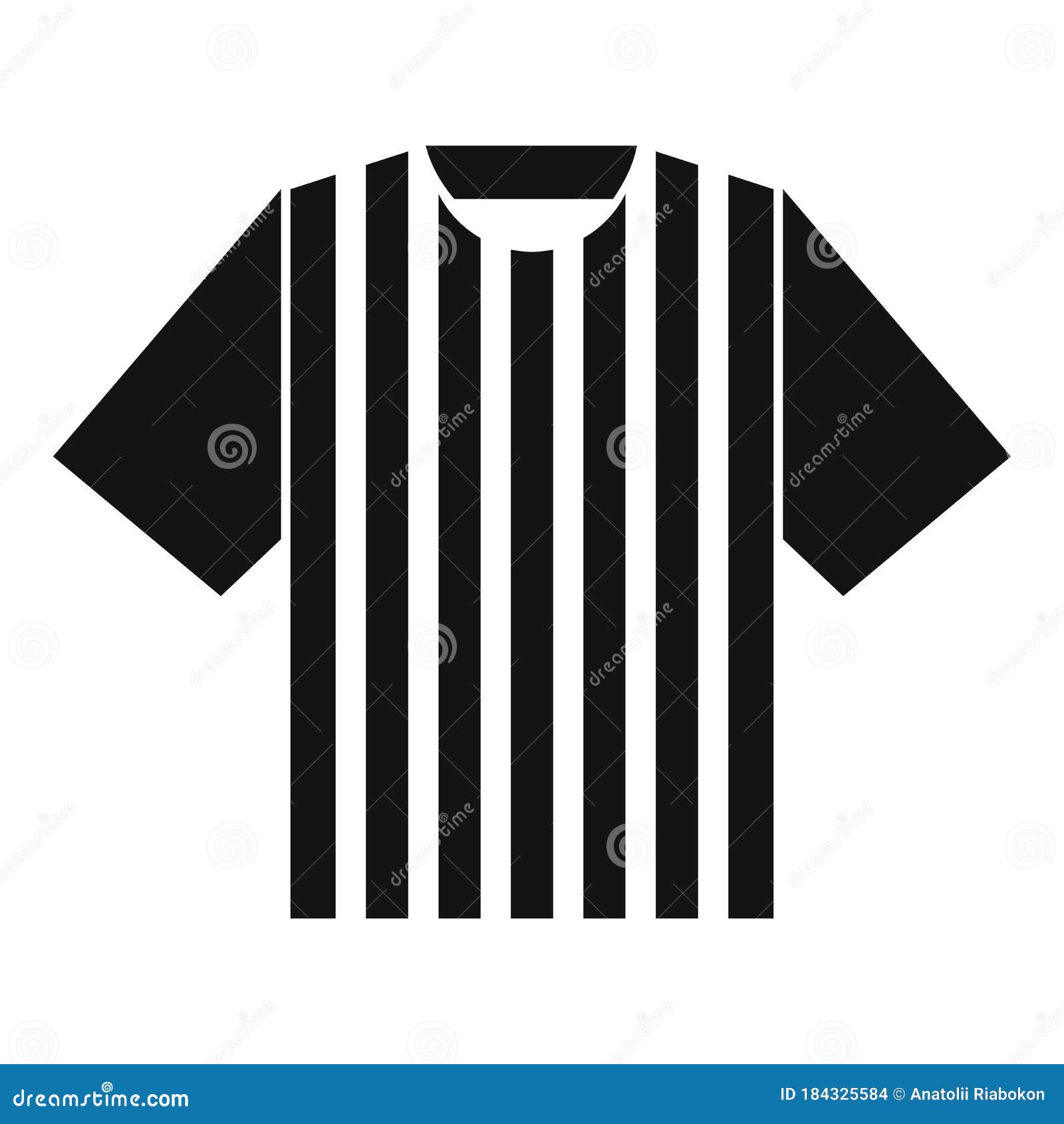 Soccer Referee Tshirt Icon, Simple Style Stock Vector Illustration of