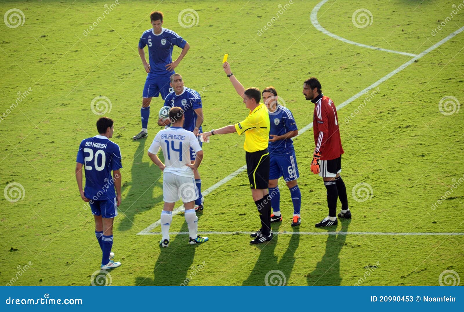 Soccer Referee With Yellow Card Editorial Stock Photo Image 20990453