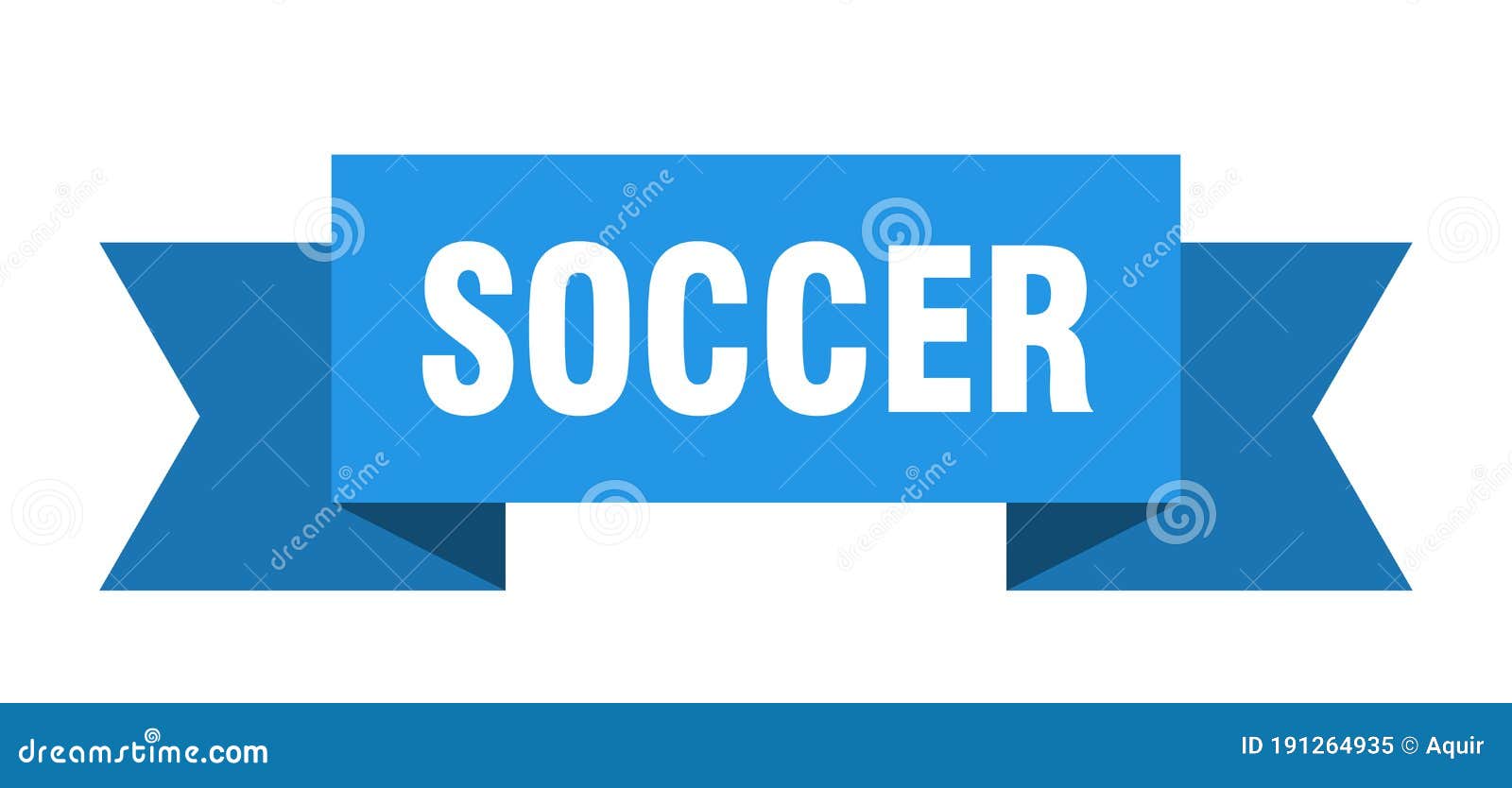 Soccer ribbon. stock vector. Illustration of vector - 191264935