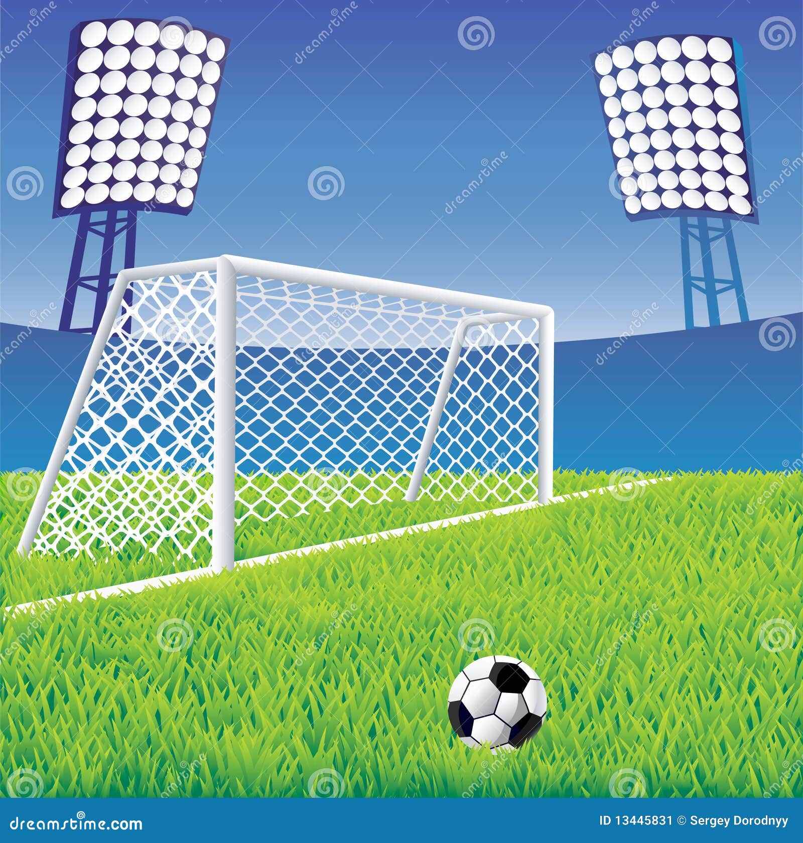 Stadium Soccer Goal Football Goal Stock Illustration 330423536