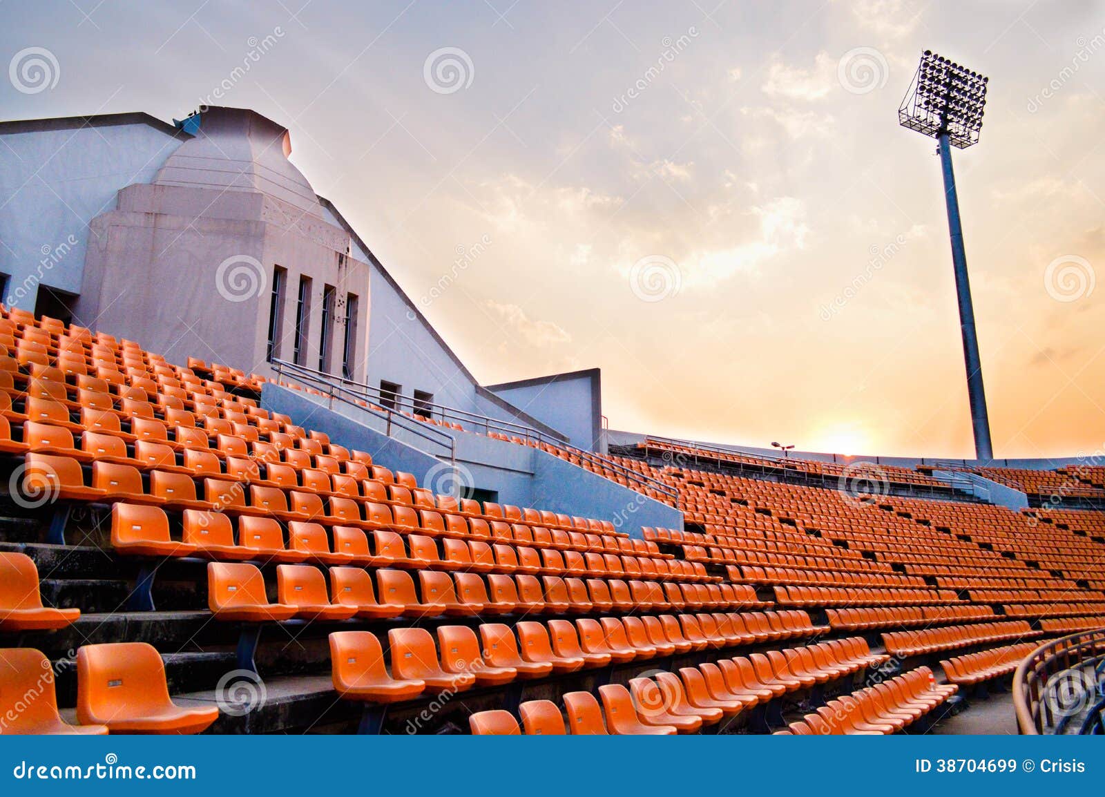 Soccer Stadium On Evening Stock Image Image Of Background